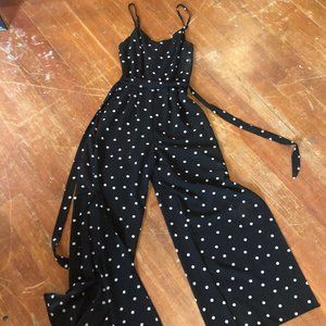 Black and White Polka Dot Jumpsuit